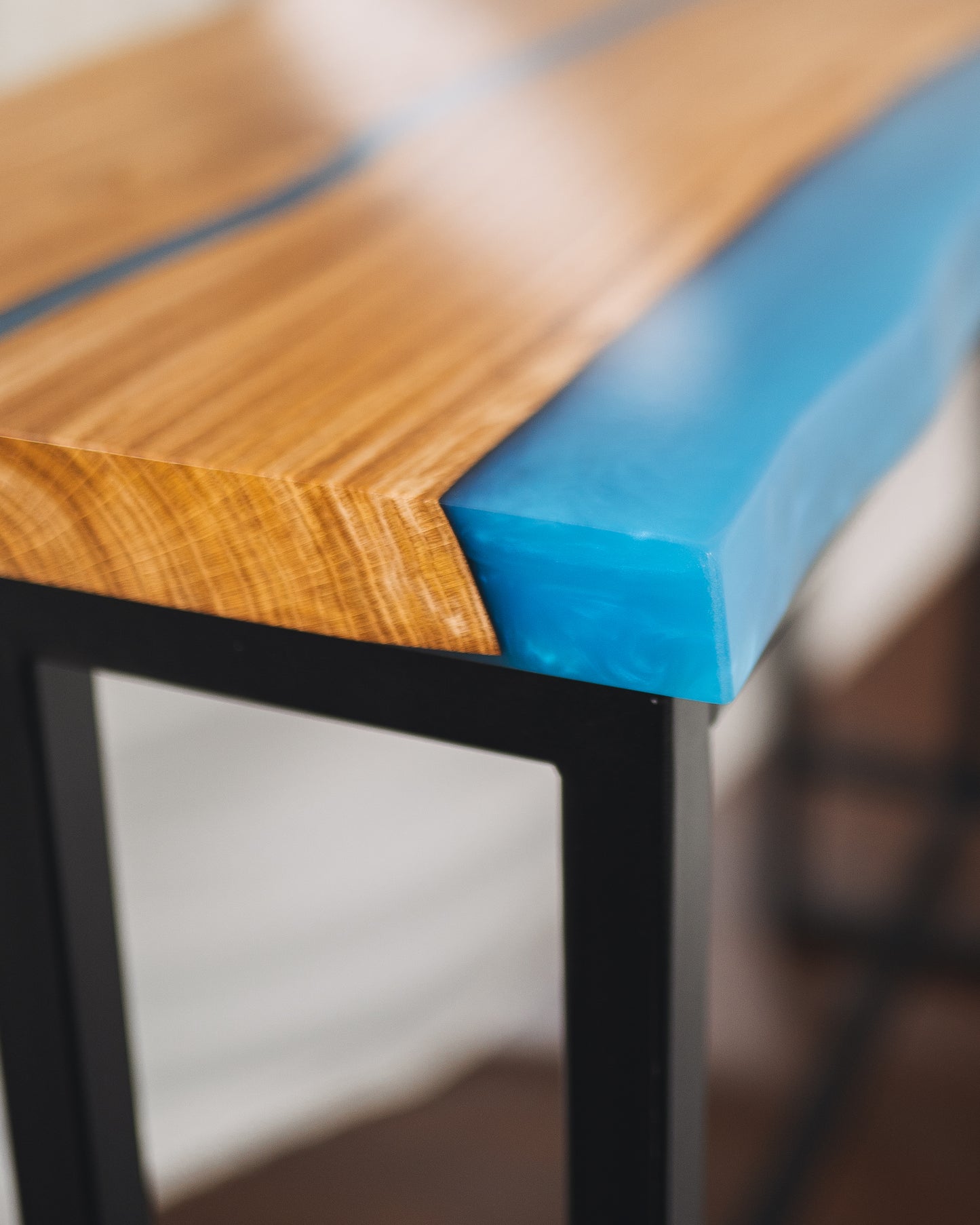 Bar Table — Live Edge Oak & Epoxy | Pub-Height | Custom Size