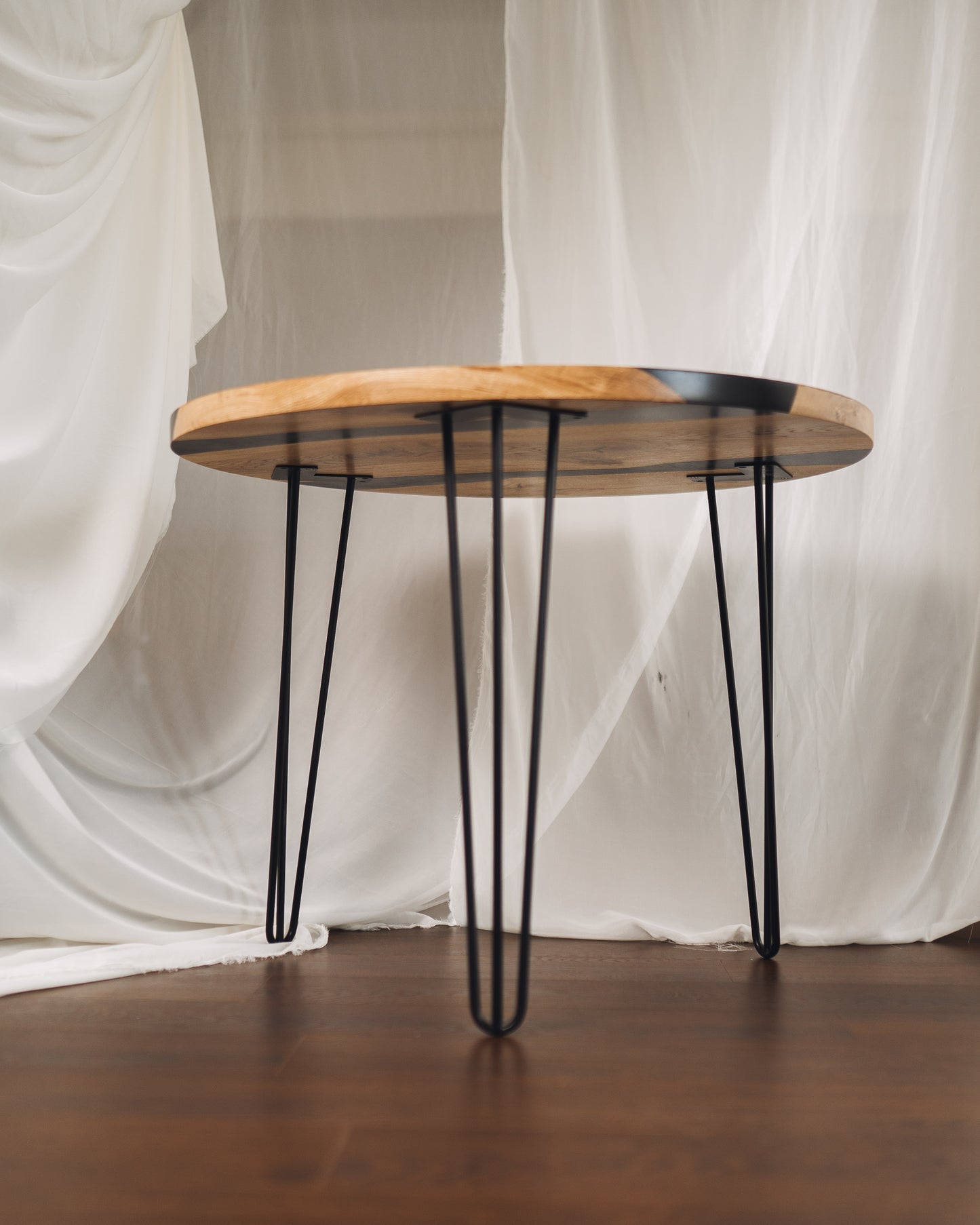 Coffee Table — Black or White Resin | Handmade Modern Side Table