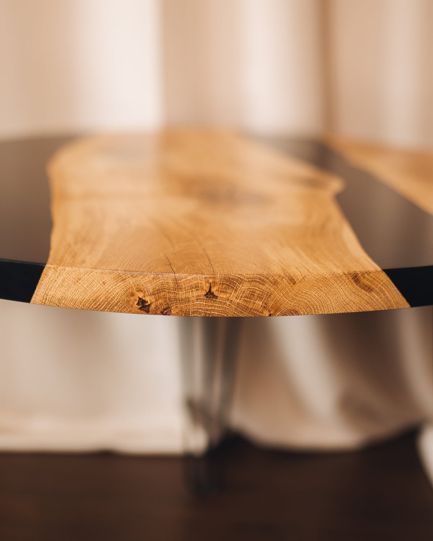 Coffee Table — Black or White Resin | Handmade Modern Side Table