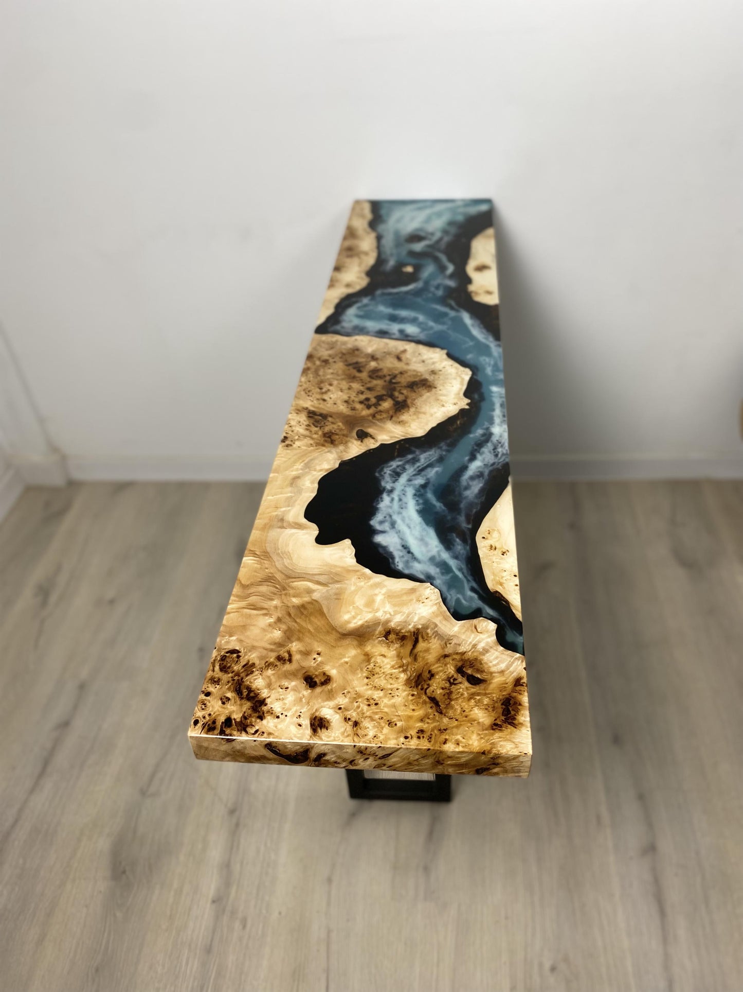 Narrow Counter Height Table – Epoxy Breakfast Bar for Small Kitchen, Custom Size